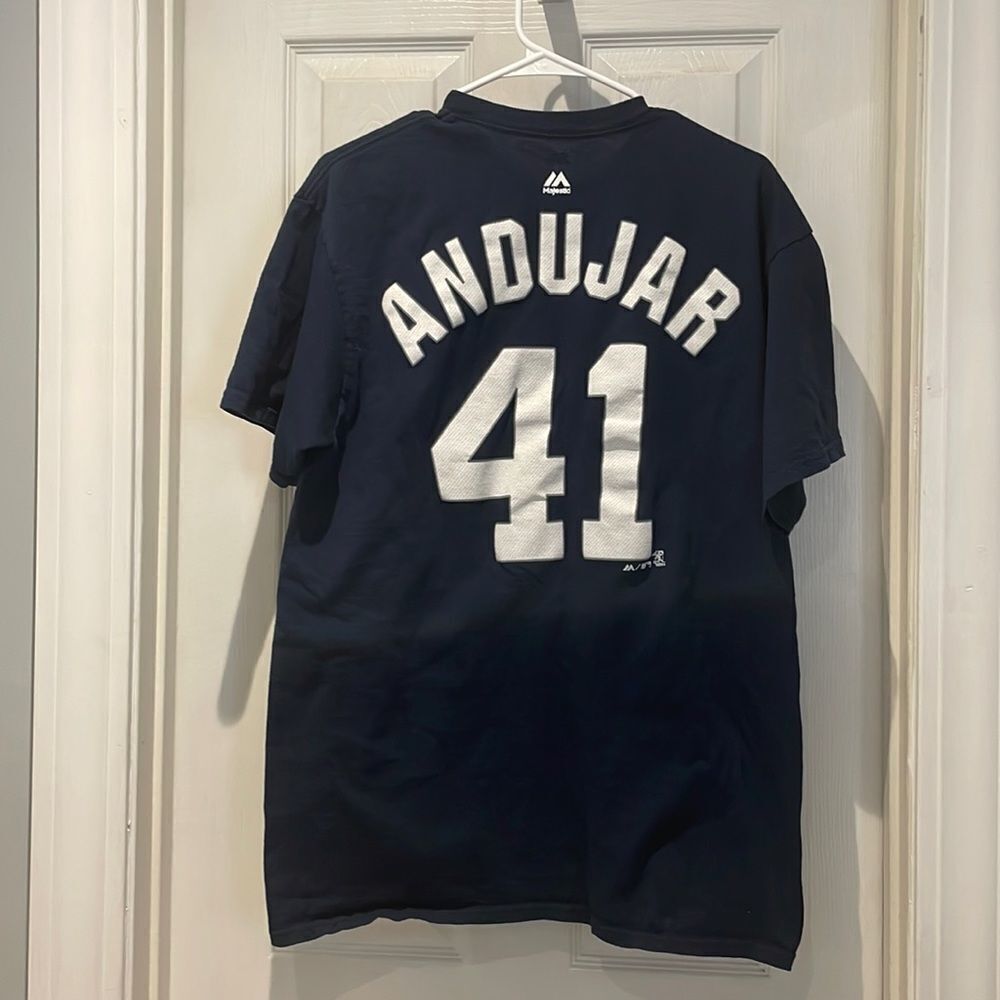 New York Yankees #41 Miguel Andujar T-shirt SZ large